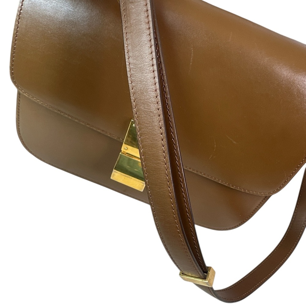 CELINE Box Classic Elegant Brown Leather Shoulder Bag - Picture 6 of 10